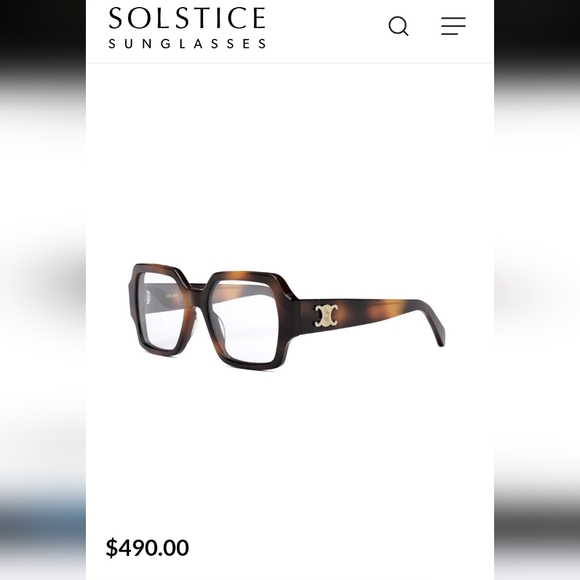 Celine Tortoise Shell Eyeglasses